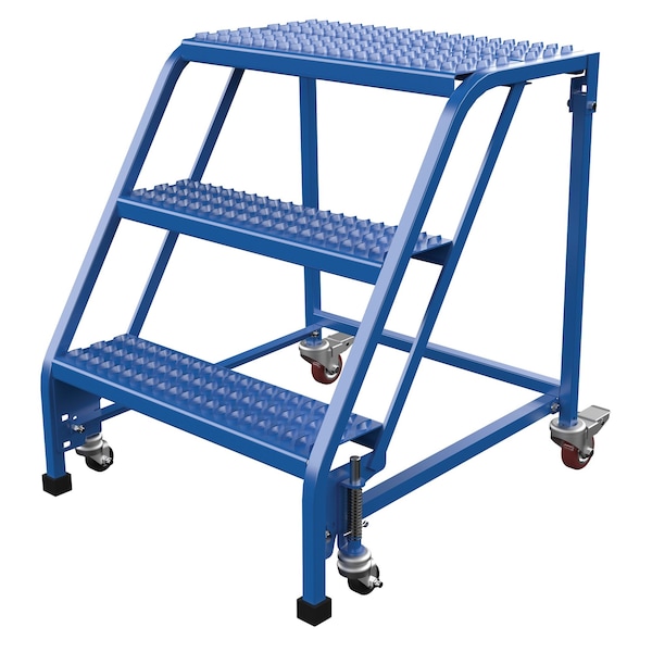 30 H Steel PW Ladder, Grip Strut, 3 Step, No Rail, 3 in Steps